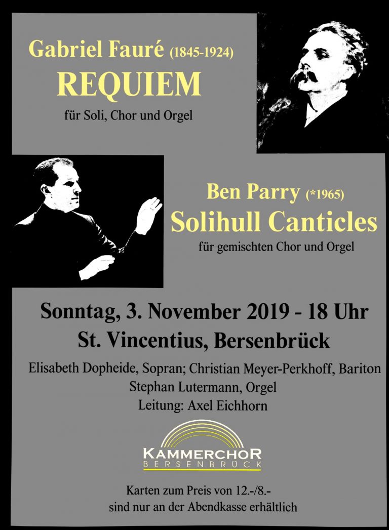Konzertplakat 03.11.2019_Fauré-Requiem